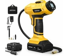 AstroAI belaidis automobilinis oro kompresorius, 20 V, 160 PSI, su akumuliatoriumi ir LED