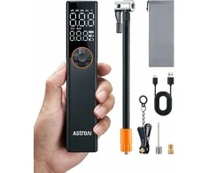 AstroAI nešiojama elektrinė dviračio pompa, 150 PSI, su manometru ir LED, AIRUN L8