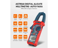 AstroAI skaitmeninis srovės matuoklis su replėmis, AC srovės ir AC/DC įtampos matavimas CM2K0R