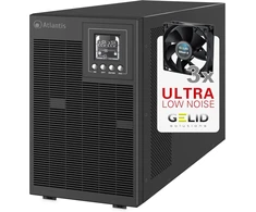 Atlantis UPS maitinimo šaltinis Online 3000 VA, 2100 W, metaliniame korpuse, žemas triukšmo lygis, 4 IEC, USB, LCD, A03-OP3002XLN