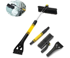 Atsmoce automobilinis ledo grandiklis su sniego šepečiu, teleskopinis iki 90 cm, chanbingqi-83cm