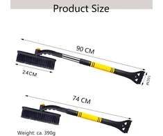 Atsmoce automobilinis ledo grandiklis su sniego šepečiu, teleskopinis iki 90 cm, chanbingqi-83cm