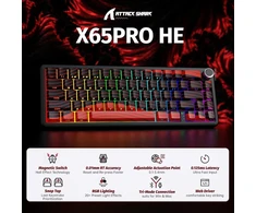 ATTACK SHARK belaidė žaidimų klaviatūra su Hall Effect jungikliais ir X11 pelė, 8000Hz, RGB, 22K DPI