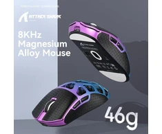 ATTACK SHARK belaidė žaidimų pelė 8000 Hz, optinė, 26000 DPI, magnezio lydinio korpusas, R3 Magnesium Alloy
