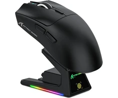ATTACK SHARK belaidė žaidimų pelė su jutikliniu RGB įkrovimo stovu, 40000 DPI, 53g, PAW3395PRO sensorius