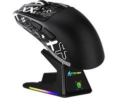 ATTACK SHARK bevielė žaidimų pelė X1, jutiklinė įkrovimo stotelė, 40000 DPI, 53g, BT/2.4G/USB-C