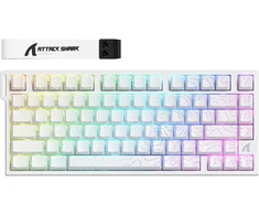 ATTACK SHARK laidinė žaidimų klaviatūra R82 HE, 75 %, magnetiniai jungikliai, 8000 Hz, RGB
