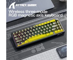 ATTACK SHARK magnetinė žaidimų klaviatūra X65PRO HE, 87 klavišai, RGB, 8000 Hz
