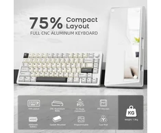 ATTACK SHARK mechaninė belaidė klaviatūra 75 %, 80 klavišų, Bluetooth, RGB, X86
