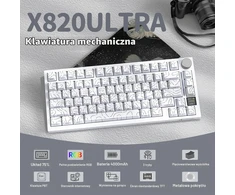 ATTACK SHARK mechaninė belaidė klaviatūra X820Ultra, 75 %, Bluetooth, RGB