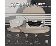 ATTACK SHARK mechaninė belaidė klaviatūra X85PRO 75%, TFT, RGB, QMK