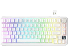 ATTACK SHARK mechaninė žaidimų klaviatūra X85PRO, 75 %, Bluetooth, RGB, balta