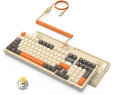 ATTACK SHARK mechaninė žaidimų klaviatūra K98, laidinė, 100 klavišų, RGB, USB-C