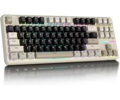 ATTACK SHARK mechaninė žaidimų klaviatūra X87, 87 klavišų, Bluetooth, 2,4 GHz, RGB