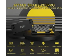 ATTACK SHARK mechaninė žaidimų klaviatūra 75% Bluetooth 5.0, RGB, X85PRO