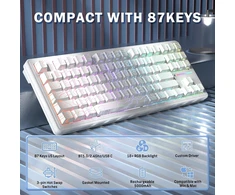 ATTACK SHARK mechaninė žaidimų klaviatūra M87PRO TKL, Bluetooth, 2,4 GHz, RGB