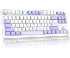 ATTACK SHARK mechaninė žaidimų klaviatūra X87, 87 klavišų, Bluetooth, 2.4G, USB-C, RGB