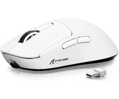 Attack Shark X3 belaidė žaidimų pelė, 49 g, 26000 DPI, Bluetooth, balta