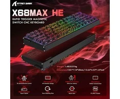 ATTACK SHARK X68MAX HE mechaninė RGB žaidimų klaviatūra, aliuminio korpusas, USB-C