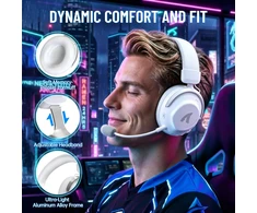 ATTACK SHARK žaidimų belaidės ausinės Bluetooth 5.3, 2,4 GHz, 53 mm, L50PRO