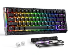 ATTACK SHARK žaidimų klaviatūra R68 HE su magnetiniais jungikliais, RGB ir 8000 Hz