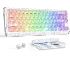 ATTACK SHARK žaidimų klaviatūra R68 HE su magnetiniais jungikliais, 8000 Hz, RGB, R68-301