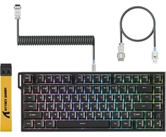 ATTACK SHARK žaidimų klaviatūra R82 HE su magnetiniais jungikliais, 8000 Hz ir RGB