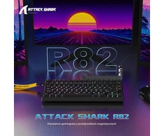 ATTACK SHARK žaidimų klaviatūra R82 HE su magnetiniais jungikliais, 8000 Hz ir RGB