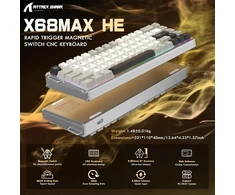 ATTACK SHARK žaidimų klaviatūra su magnetiniais jungikliais, 68 klavišų, 8000 Hz, X68MAX HE