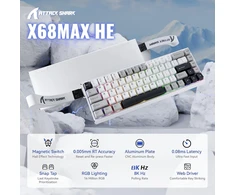 ATTACK SHARK žaidimų klaviatūra su magnetiniais jungikliais, 68 klavišų, X68 MAX HE