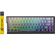 ATTACK SHARK žaidimų klaviatūra su magnetiniais jungikliais, 8000 Hz, RGB, X68 HE