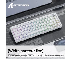 ATTACK SHARK žaidimų klaviatūra X65PRO HE, magnetiniai jungikliai, 8000 Hz