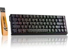 ATTACK SHARK žaidimų klaviatūra X68 MAX HE, laidinė, 68 klavišų, magnetiniai jungikliai
