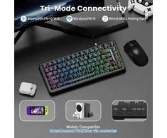 ATTACK SHARK žaidimų klaviatūra X82PRO HE, 75 %, Hall efekto jungikliai, 8000 Hz, RGB