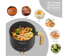 Audecook elektrinė keptuvė-puodas 1,5 l, 600 W, nelimpanti, AC800