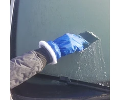 AUPROTEC automobilio langų ledo grandiklis su pašiltinta pirštine, mėlynas AU-SB-HBLAU