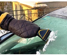 AUPROTEC automobilio ledo grandiklis su pašiltinta pirštine ir guminiu valytuvu 35 cm AU-SB-HS