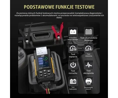 AUTOOL automobilių akumuliatorių testeris 12 V/24 V, 30–2000 CCA su spausdintuvu BT960