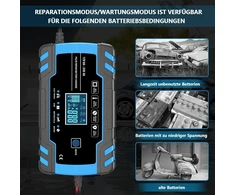 AUTOWHD akumuliatorių įkroviklis 12 V/24 V, 8 A, 3–150 Ah su LCD ekranu