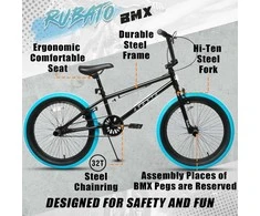 AVASTA BMX vaikų dviratis 20 colių ratai, plieno rėmas, U-Brake, Rubato 20