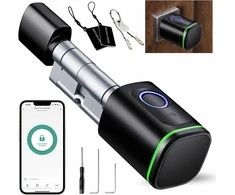 AVATTO išmanusis durų užraktas su pirštų atspaudų jutikliu, Bluetooth, Smart Life palaikymu, 60 mm, SDL-S1-B60