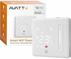 AVATTO išmanusis Wi-Fi termostatas grindų šildymui, programuojamas, Alexa, Google Home valdymas, WT420-3 A