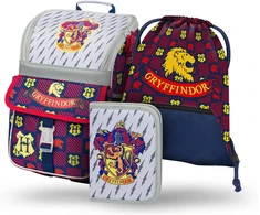 Baagl ergonominis vaikiškas mokyklinės kuprinės rinkinys Zippy, 18 l, reguliuojamais diržais, vandeniui atsparus, Harry Potter Gryffindor