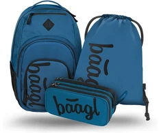 Baagl ergonomiška mokyklinė kuprinė 35 l su termokišene, Ocean Mėlyna, Coolmate rinkinys