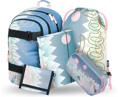 Baagl ergonomiška mokyklinės kuprinės rinkinys, 25 l, 5 dalių, Skate Moon, A-34736