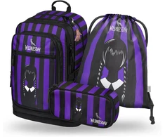 Baagl mokyklinė kuprinė mergaitėms, 3 dalių rinkinys, 29 l, ergonomiška, 45 x 33 x 11 cm
