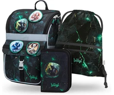 Baagl mokyklinė kuprinė rinkinyje, ergonomiškas, 18 l, poliesteris, Zippy Set 3