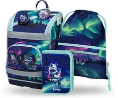 Baagl mokyklinė kuprinė Zippy Plus 3 dalių rinkinys, ergonominė, 21 l, poliesteris