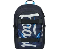 Baagl mokyklinės kuprinės rinkinys su riedlentės laikikliu, 25 l, ergonomiškas, Bluelight, A-36539