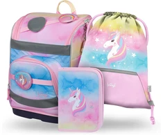 Baagl mokyklinis rinkinys vaikams, 3 dalių, ergonomiška kuprinė Zippy Plus, pirmai klasei, 21 l